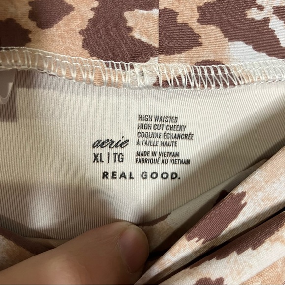 Aerie real‎ good bikini animal print women’s size XL high waisted cheeky scoop - Picture 5 of 13